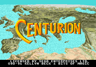 Centurion: Defender of Rome title screen for Sega Mega Drive
